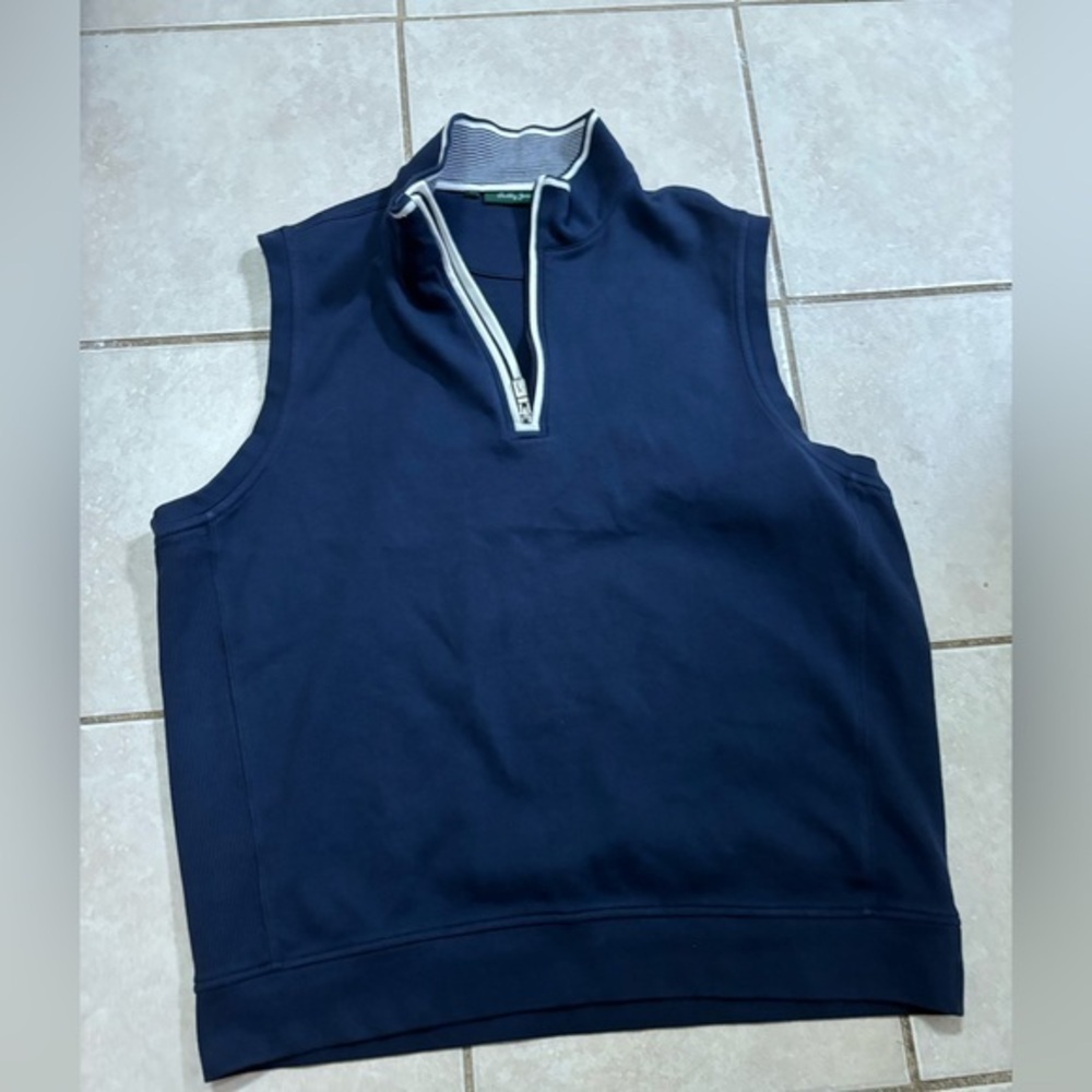 Bobby Jones Signature Leaderboard Pima Cotton Quarter-Zip Vest size XL